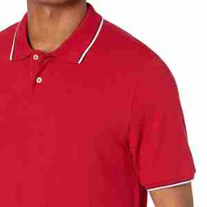 Camiseta Polo Roja de Color Sólido para Hombre, Cómoda y Transpirable, Camiseta Polo Casual para Golf, Suministro al por Mayor OEM ODM - Product Image 5