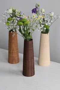 Vase à fleurs en bois rustique fait main, à poser au sol, pour la décoration de la maison, du jardin et des bonsaïs - Product Image 4
