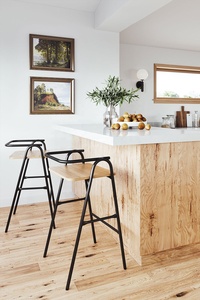 เก้าอี้บาร์ที่นั่งทำจากไม้แท้ดีไซน์อุตสาหกรรมสำหรับบาร์บ้านหลายตัวเคาน์เตอร์ห้องครัวโรงแรมห้องรับประทานอาหารห้องนั่งเล่นห้องนอนการประชุมเชิงปฏิบัติการ - Product Image 2