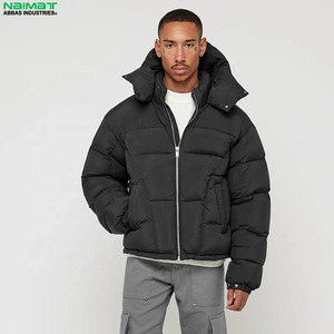 Gradient Color Fade Graphic Puffer <b>Jacket</b> Men Modern Streetwear Fashion <b>Padded</b> Quilted Bubble Coat Winter Outwear - Product Image 6