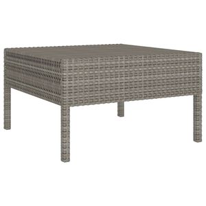 Grand ensemble de salon de jardin en rotin PE gris avec housses amovibles - Product Image 4