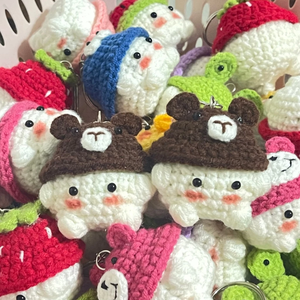 Llavero de Ganchillo Personalizado, Mini Muñeco Amigurumi, Anillo para Llaves, Regalo Promocional al por Mayor, Hecho en Vietnam - Product Image 1