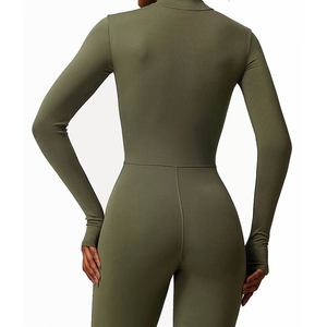 <b>Women</b> Sleeveless Shaping Compression Romper V Neck Workout <b>Bodysuit</b> Stretch Yoga Jumpsuit Breathable Quick Dry Fitness Gym - Product Image 5