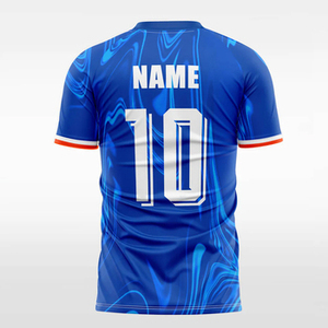 ผู้ผลิตเสื้อฟุตบอลอเมริกันคลาสสิกแบบกำหนดเอง เสื้อยืดฟุตบอลสตรีทลายเรโทรแบบระบายอากาศได้ดี - Product Image 5