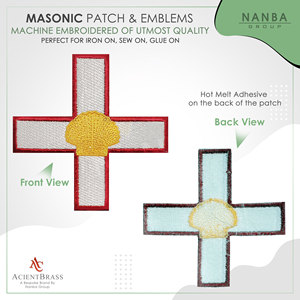 Guernsey Flag Patch Iron On Patch Sew on <b>Badge</b> Embroidered Patch - Product Image 2