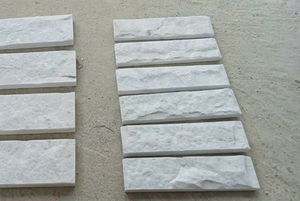 Carreaux muraux blancs laiteux de qualité supérieure en pierre naturelle pour intérieurs de villas et de complexes et façades extérieures - Product Image 2