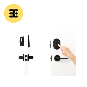 Serrure de porte électronique antivol à verrouillage automatique noire, sans clé - Product Image 1