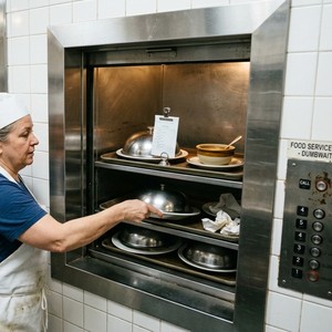 Monte-charge de cuisine 2-5 arrêts, petit élévateur de fret pour <span class=keywords><strong>restaurant</strong></span>, hôpital, service de livraison, certifié CE - Product Image 1