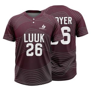 Camiseta de Béisbol Personalizada con 2 Botones en la Parte Delantera, Uniforme de Equipo para Clubes, Ligas, Pedidos al por Mayor, OEM y de Marca Privada - Product Image 3