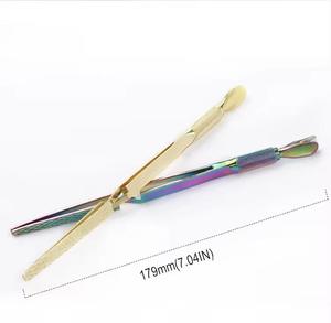 Multifunction Stainless Steel Nail Buffer Double Head Nail <b>Clip</b> Manicure Tools Sculpture <b>Clip</b> Nail Cuticle Pusher - Product Image 5