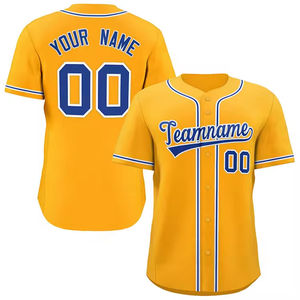 Maillot de baseball en gros pour équipes masculines, 100 % polyester respirant, uniforme de baseball - Product Image 1