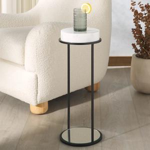 Mesa de Centro Esculpida en Oro con Base Esférica, Base Delgada y Tapa Redonda, un Elemento Decorativo Compacto y de Lujo para Interiores Modernos y Bares - Product Image 6