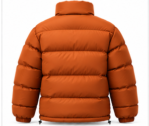 Best Selling <b>Men's</b> Short Boxy Winter Puffer Coat Water Resistant <b>Thermal</b> Filling Rust Orange Bubble Jacket Outerwear Wholesale - Product Image 2