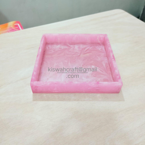 Dernier modèle Plateau de service de luxe de qualité supérieure en forme de rectangle avec résine époxy et couleur orange Design attrayant pour restaurant - Product Image 6