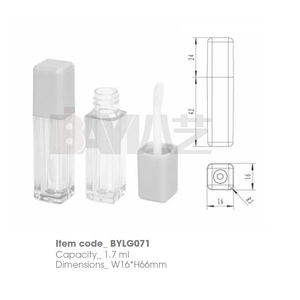 Tubos de Brillo Labial Cuadrados de Plástico Transparente, Envases Vacíos con Tapa Blanca de Rosca, Botellas de Maquillaje para Maquillaje Líquido - Product Image 1