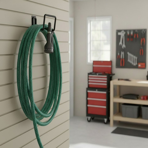 Crochet mural en acier à grande boucle pour l'organisation de la maison, le rangement du garage et de l'atelier, capacité de charge de 45 lb, couleur noire GAPGAR007 - Product Image 1