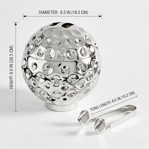 Silver Golf Ball Incense Burner, Luxury Metal Aromatherapy Censer With Matching Tongs For Hotels, Home Decor And Gifts - Product Image 4