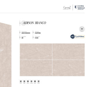 กระเบื้องพอร์ซเลนแกะสลักลายพรีเมียม ขนาด 800x1600 1200x1800 750x1500 มม. กระเบื้องแผ่นใหญ่หรูหราสำหรับปูพื้นและผนัง สำหรับการออกแบบตกแต่งภายในสมัยใหม่ - Product Image 1