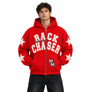 Sudadera con capucha y cremallera para hombre con estampado de galaxia morada, diseño y logotipo personalizados, cómoda sudadera con capucha estilo streetwear. - Product Image 2