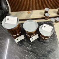 Venta al por mayor SS CRAFT INDIA Juego de quemadores de incienso Madkhan de bambú con incrustaciones de nácar, fragancia tradicional árabe de Oud, religioso