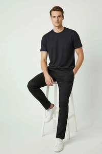 Camiseta SOSH 4 para Hombre, Ligera, 100% Algodón, Secado Rápido, Rayas, Corte Regular, Ropa Deportiva - Product Image 6