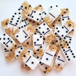 2026 Top Selling Resin Classic Board Games Double 6 <b>Dominoes</b> Gift <b>Set</b> 28 Tiles with Resin - Product Image 2