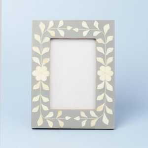 Handmade <b>Wood</b> Photo <b>Frame</b> With Floral Inlay Design Elegant Rectangle Tabletop <b>Picture</b> <b>Frame</b> Decorative Home Display - Product Image 2