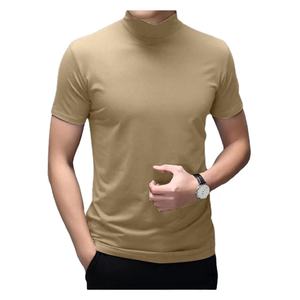 Nueva colección elegante color sólido manga corta cuello redondo 100% algodón camiseta de un solo jersey de precio de fábrica de Bangladesh - Product Image 1