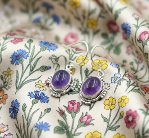 Natural Purple Amethyst Gemstone <b>Dangle</b> <b>Earrings</b> 925 Sterling Silver Rose <b>Gold</b> Yellow <b>Gold</b> Plated Handmade Jewelry - Product Image 6