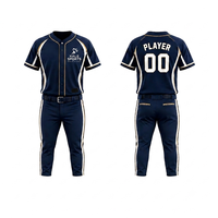Uniforme de Béisbol para Hombre, Diseño Moderno, Corte Ajustado, Precio Razonable, Color Sólido, Nombre del Equipo Personalizado