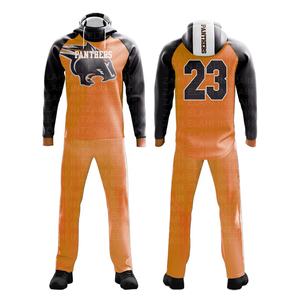 ชุดวอร์มสำหรับผู้ชายชุดกีฬามีฮู้ดและกางเกงขายาวพิมพ์ชื่อและจำนวนสั่งตัด - Product Image 1