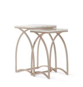 Modern Rectangle Marble Top <b>Side</b> <b>Table</b> With Rose <b>Gold</b> Metal Base Indoor Living Room Decor Accent Piece - Product Image 3