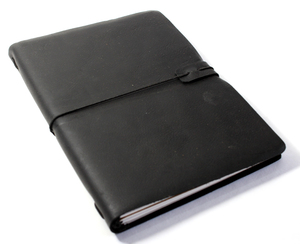 Carnet en cuir de buffle brun véritable de qualité supérieure, personnalisable, avec 3 inserts, rechargeable - Product Image 2