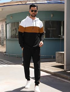 Ensemble de survêtement 2 pièces color block : sweat à capuche et pantalon de jogging - Product Image 3