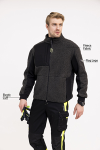 เสื้อแจ็คเก็ตผู้ชายสำหรับฤดูหนาว ฤดูใบไม้ผลิ ฤดูใบไม้ร่วง ผลิตจากโพลีเอสเตอร์ 100% ขายส่ง เหมาะสำหรับกิจกรรมกลางแจ้ง สวมใส่สบาย มีซิป ป้องกันลม บุด้วยผ้าฟลีซ - Product Image 5