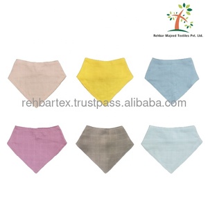 100% coton nouveau-né bébé bavoirs réglable et respirant bébé bavoir tissu bave Bandana réutilisable bébé bavoirs - Product Image 2