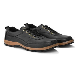 Botas de Trabajo de Malla Negra para Hombre, Zapatos de Seguridad con Suela de Goma Transpirable, Entresuela de EVA, Puntera de Acero, Parte Superior de Cuero, para Todas las Estaciones - Product Image 2