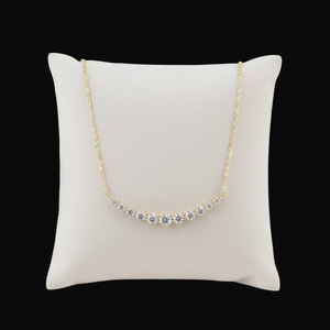 Collar con colgante de diamante de oro amarillo de alta demanda, corte brillante redondo, engaste de garras, estilo clásico, para uso diario de mujer, en venta - Product Image 4