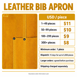 Customized Leather <b>Bib</b> <b>Apron</b> Made in Pakistan for Work and Craft Use - Product Image 4