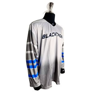Lightweight Breathable Plaid Ice Hockey Jerseys Custom OEM Service Embroidered Twill Sublimated Four-Way Stretch - Product Image 2