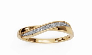 Bague Diamant Vague avec un poids total de 0,180 carat en 9 pierres, élégante et empilable, en or, pour un style moderne et un usage quotidien - Product Image 5