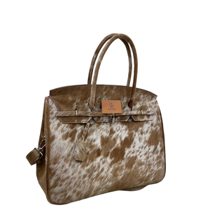 Bolso Tote de Cuero Genuino Blanco de Primera Calidad para Mujer, Forro de Gamuza Roja, Cierre con Candado, Uso Diario en Todas las Estaciones, Venta al Por Mayor - Product Image 1