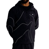Vestes coupe-vent réfléchissantes personnalisées, légères, à capuche, streetwear, pour hommes, pour entraînement en plein air, course à pied, OEM