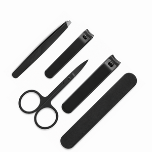 Stainless Steel Toe Nail Grooming Kit with Clippers Scissors <b>File</b> Tweezers Portable Travel <b>Case</b> Wide Jaw Opening Durable - Product Image 6
