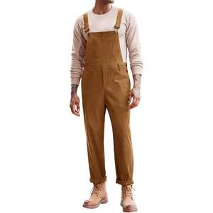 2025 <b>Men's</b> Corduroy Bib <b>Overalls</b> Fashion Casual Jumpsuit Adjustable Strap Romper Coverall Workwear <b>Denim</b> <b>Overalls</b> Jumpsuits - Product Image 5