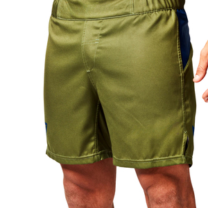 Men's Olive Green Solid Color Board Shorts Quick Dry <b>Elastic</b> Waist Mid Rise Casual Swimwear Short Shorts with Side Stripe - Product Image 5