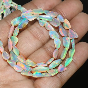 Top Quality Natural Ethiopian Fire <b>Opal</b> Smooth Nugget Beads 4x3-8x5mm Welo <b>Opal</b> Gemstone 16 Inch Strand for Jewelry Making Bulk - Product Image 1