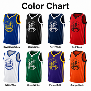 Camiseta sin mangas unisex con cuello en V de malla transpirable talla grande para adultos, azul, de los Golden State, para la temporada 23 de la NBA - Product Image 5