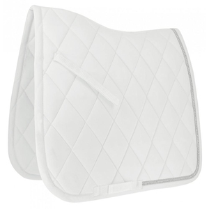 Tapis de selle respirant tout usage avec extérieur en coton, doublure en polaire matelassée noire et sangle de maintien pour l'équitation - Product Image 3