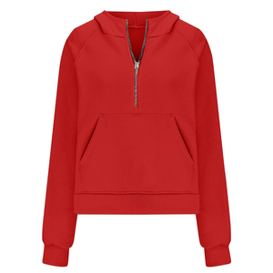Nouvelle Arrivée 2026 – Sweat-shirt à Col Montant Demi-Zip pour Femme, Couleur Tan, Logo Personnalisé, Anti-Plis et Respirant - Product Image 5